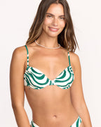 All The Waves Talia Underwire Top - Evergreen