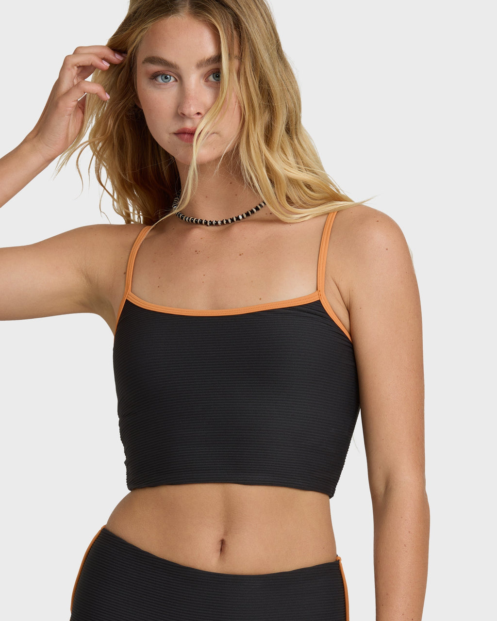 Tanlines Surf Tank Swim Tank Bikini Top - Black