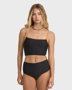 Tanlines Surf Tank Swim Tank Bikini Top - Black