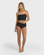 Tanlines Surf Tank Swim Tank Bikini Top - Black