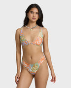 Le Surf Reversible Ava Tank Swim Tank Bikini Top - Orange Multi