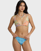 Le Surf Reversible Lowrider Full Bikini Bottom - Orange Multi