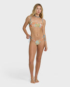 Le Surf Tie-side Maya Tiny Bikini Bottom - Orange Multi