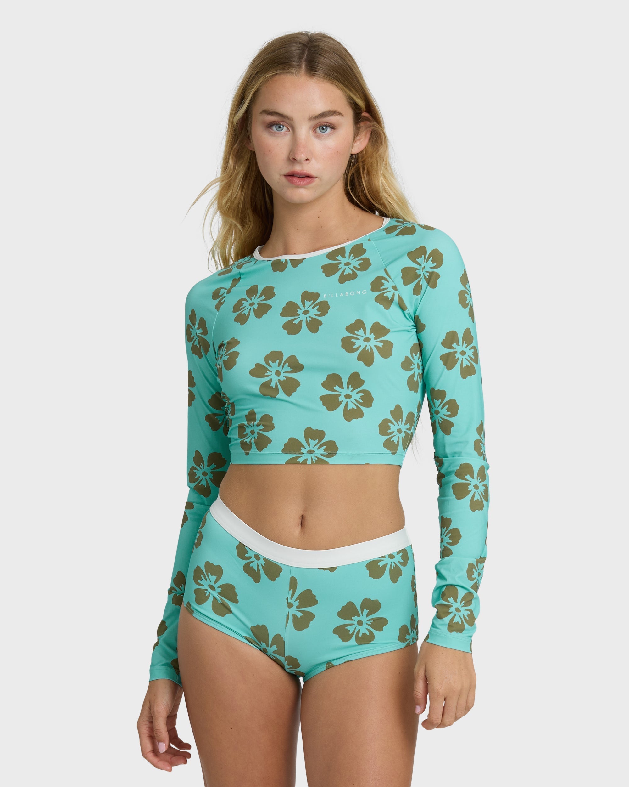 Last Summer Boyshort Surf Short Bikini Bottom - Ocean Spray