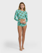 Last Summer Boyshort Surf Short Bikini Bottom - Ocean Spray