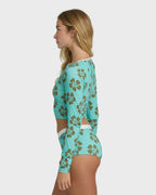 Last Summer Boyshort Surf Short Bikini Bottom - Ocean Spray