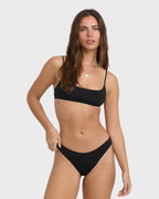 Sol Searcher Hike Medium Bikini Bottoms - Black Pebble