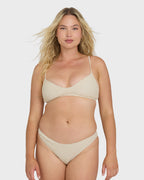 Twisted Tides Hike Medium Bikini Bottom - White Cap