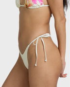 Sunny Shore Tie-side Dippi Skimpy Bikini Bottom - Salt Crystal