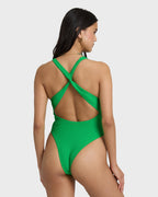 Tanlines Halter One-piece Swimsuit - Summer Green