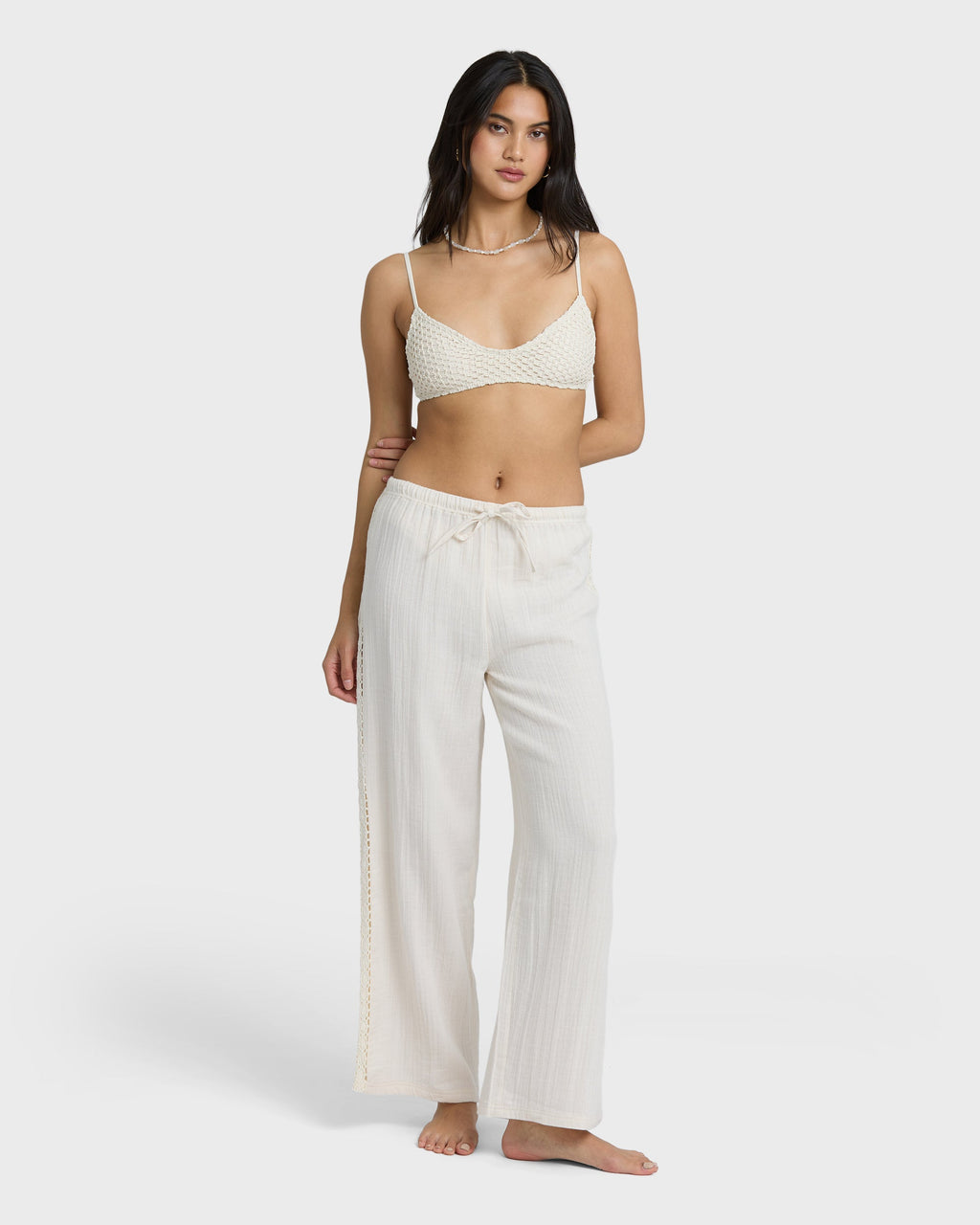 Feelin Fine Pants - White Cap