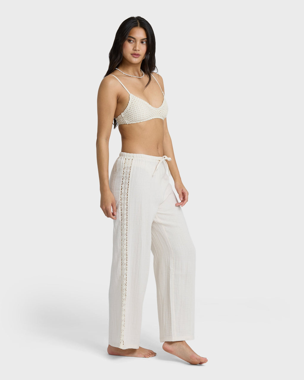 Feelin Fine Pants - White Cap
