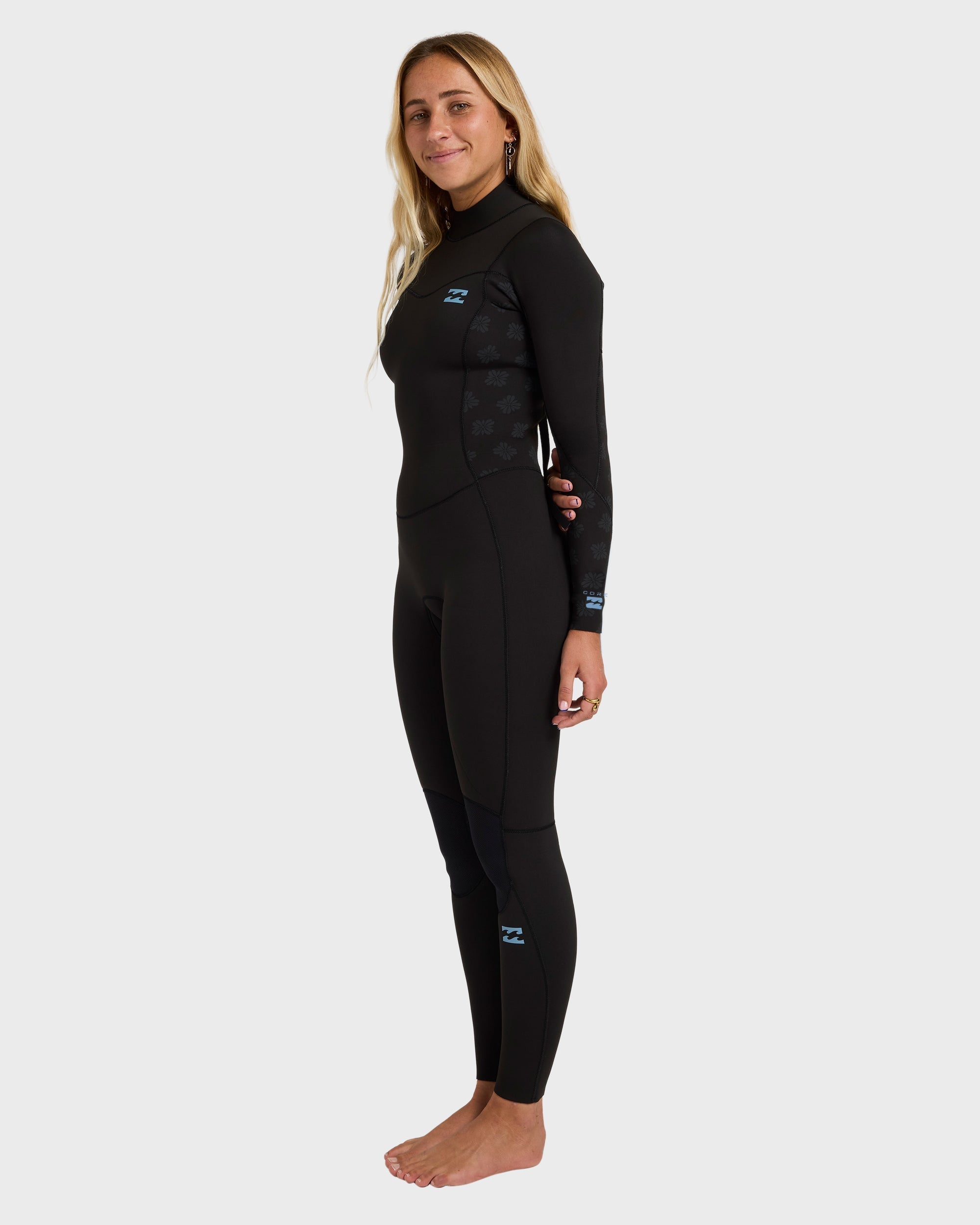 4/3mm Absolute Core Back Zip Full Wetsuit - Black