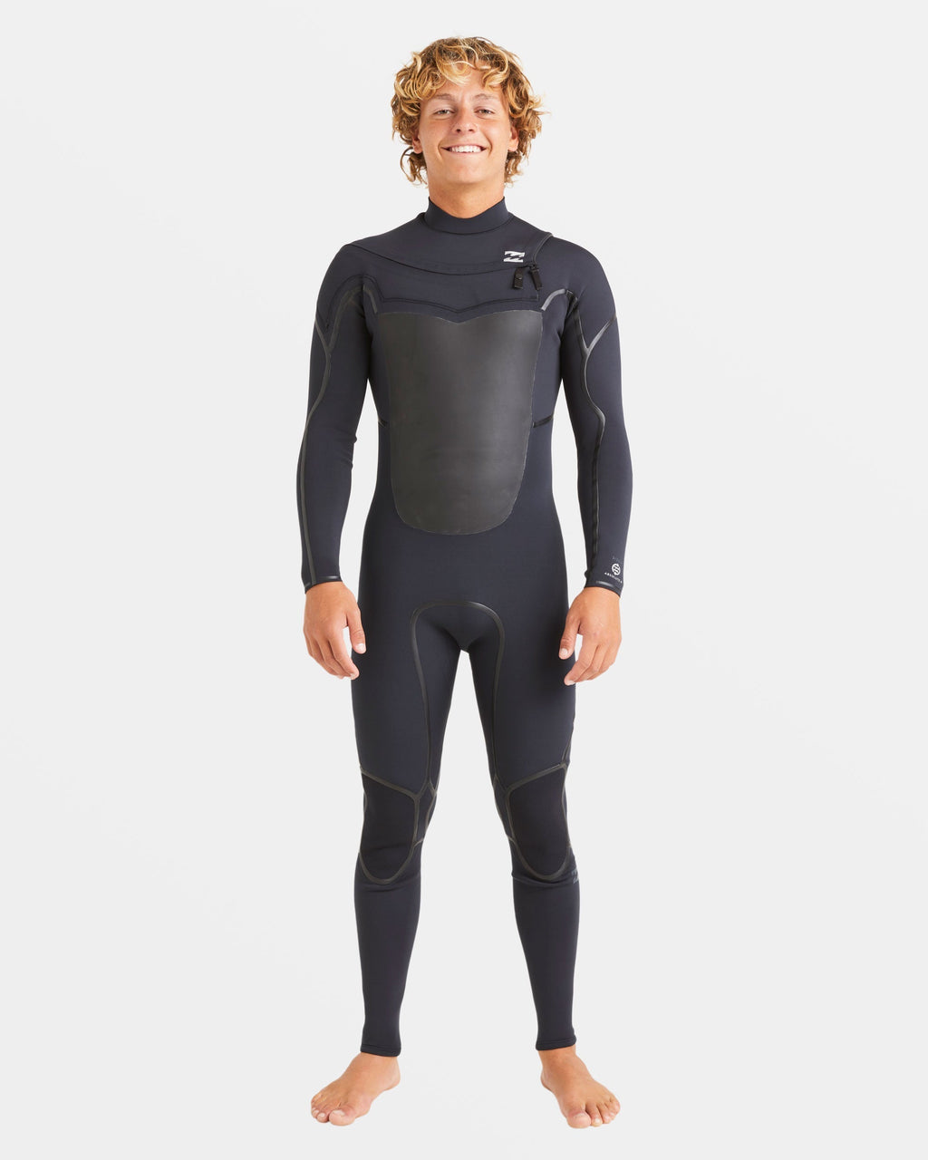3/2mm Absolute Natural+ Upcycler Liquid Seal Chest Zip Wetsuit - Black
