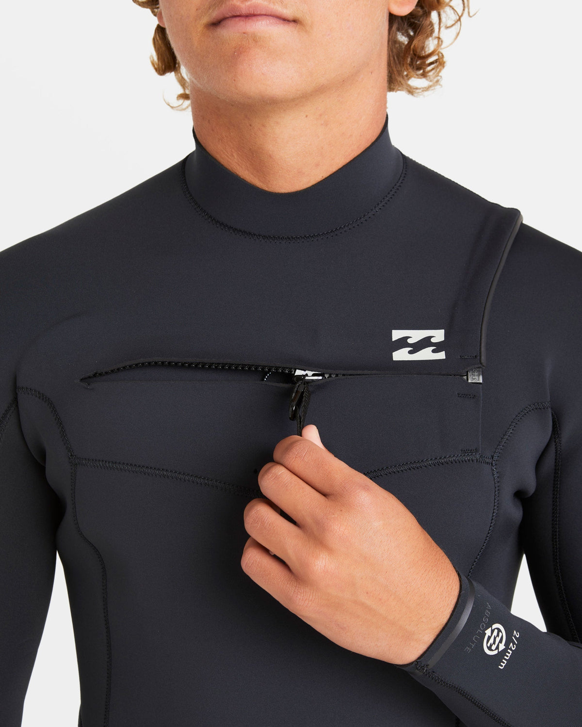 2/2mm Absolute Natural Upcycler GBS Chest Zip Long Sleeve Springsuit - Black