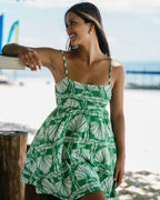 Sea Shell Mini Dress - Kelly Green