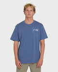 Crayon Wave Premium Short Sleeve T-Shirt - Blue Horizon