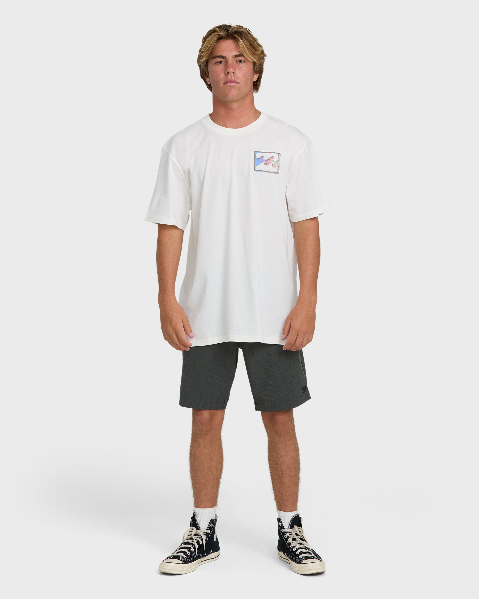 Crayon Wave Premium Short Sleeve T-Shirt - Off White