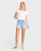 Daily Tee Solid Short Sleeve Knit T-Shirt - Salt Crystal