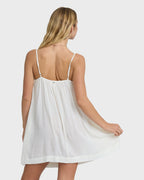 Beach Song Solid Mini Dress - Salt Crystal