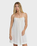 Beach Song Solid Mini Dress - Salt Crystal