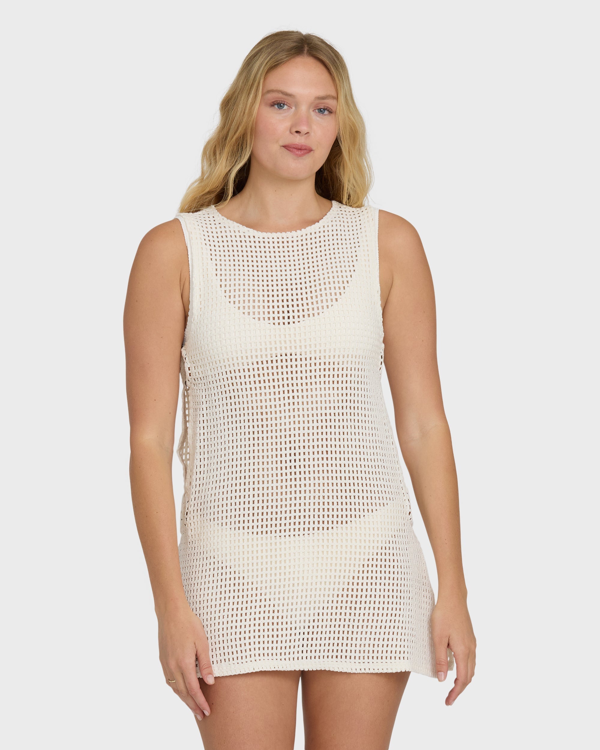 Rising Tides Cover-Up Dress - White Cap