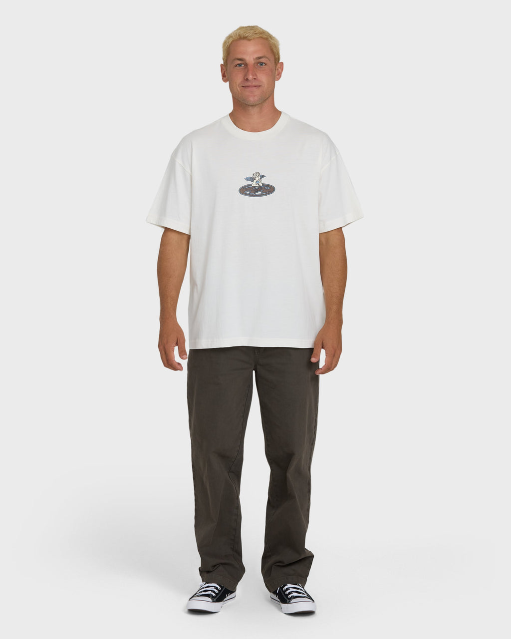 Bad Dog Cherub OG Knit Short Sleeve T-Shirt - Off White