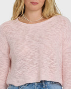 Daze Time Crewneck Sweater - Rosewater