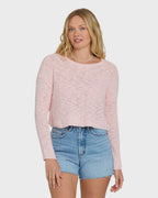 Daze Time Crewneck Sweater - Rosewater