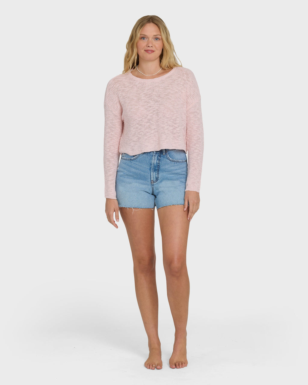 Daze Time Crewneck Sweater - Rosewater