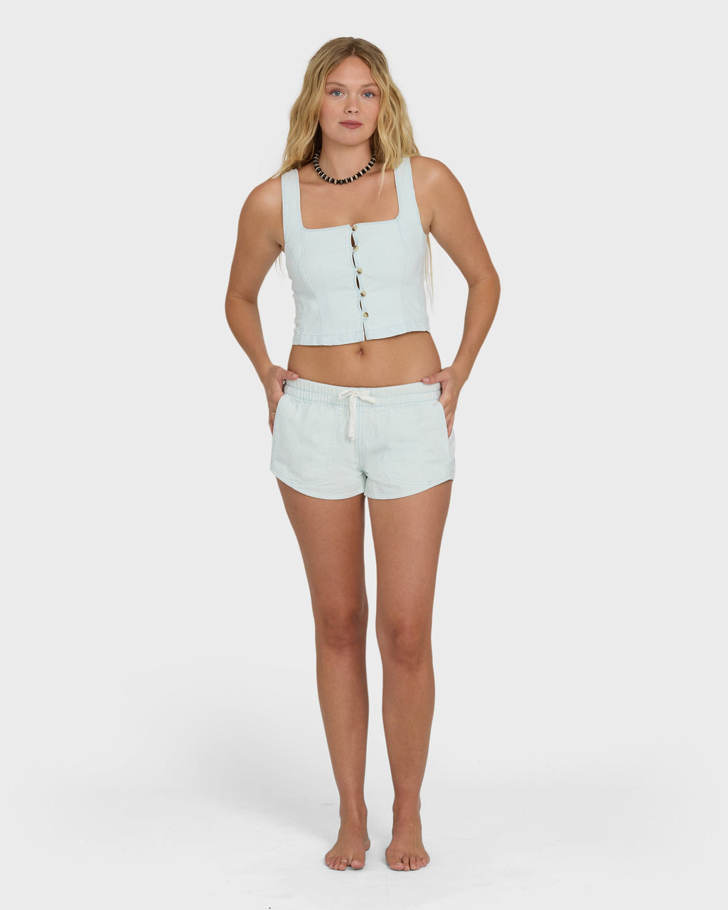 June Saltwashed Tank Top - Clearwater