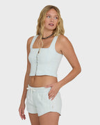 June Saltwashed Tank Top - Clearwater