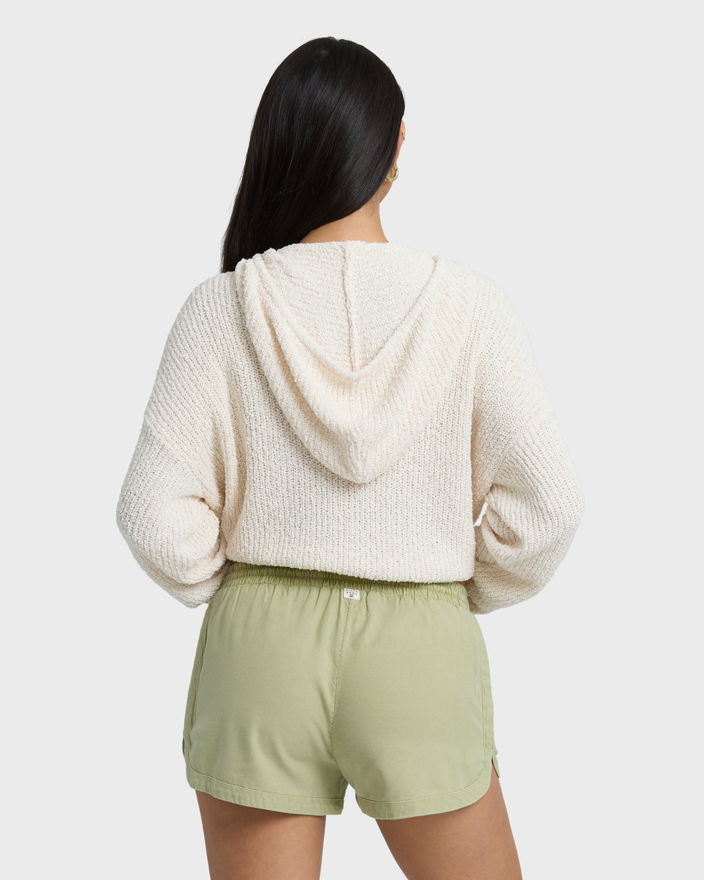 Road Trippin Elastic Waist Shorts - Avocado