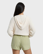 Road Trippin Elastic Waist Shorts - Avocado