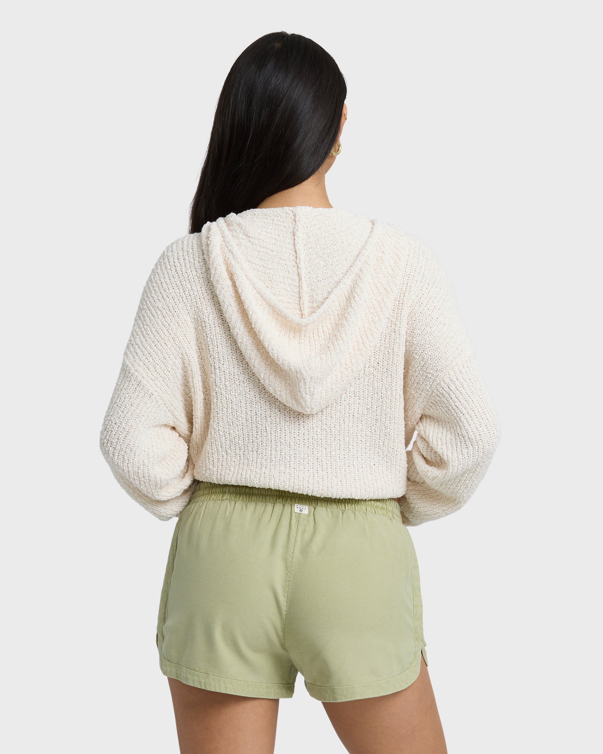 Road Trippin Elastic Waist Shorts - Avocado