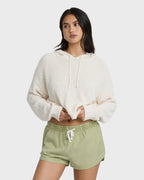 Road Trippin Elastic Waist Shorts - Avocado