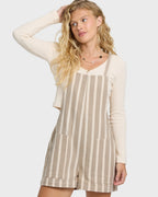 Beach Crush Yarn-Dyed Overalls - Cobblestone