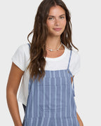 Wild Pursuit Overall Romper - Blue Smoke