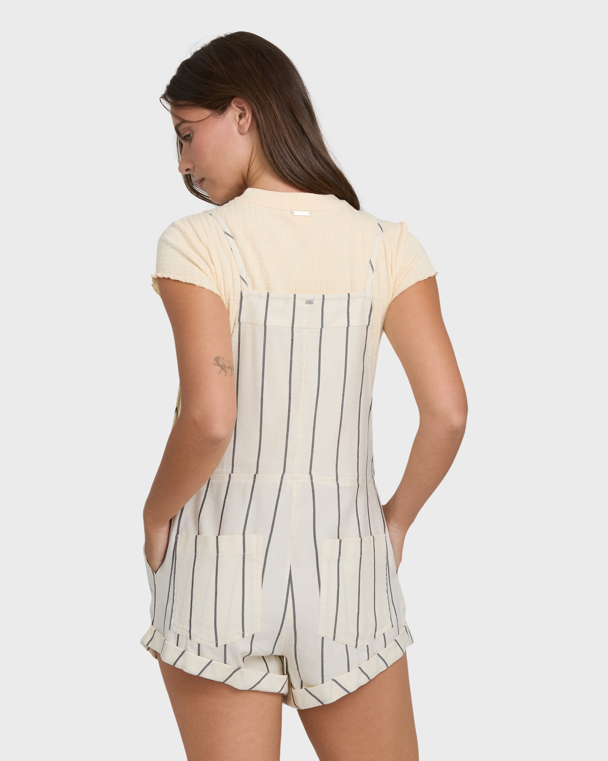 Wild Pursuit Overall Romper - White Cap