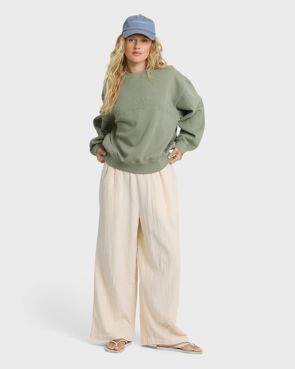 Follow Me Elastic Waist Pants - Dove