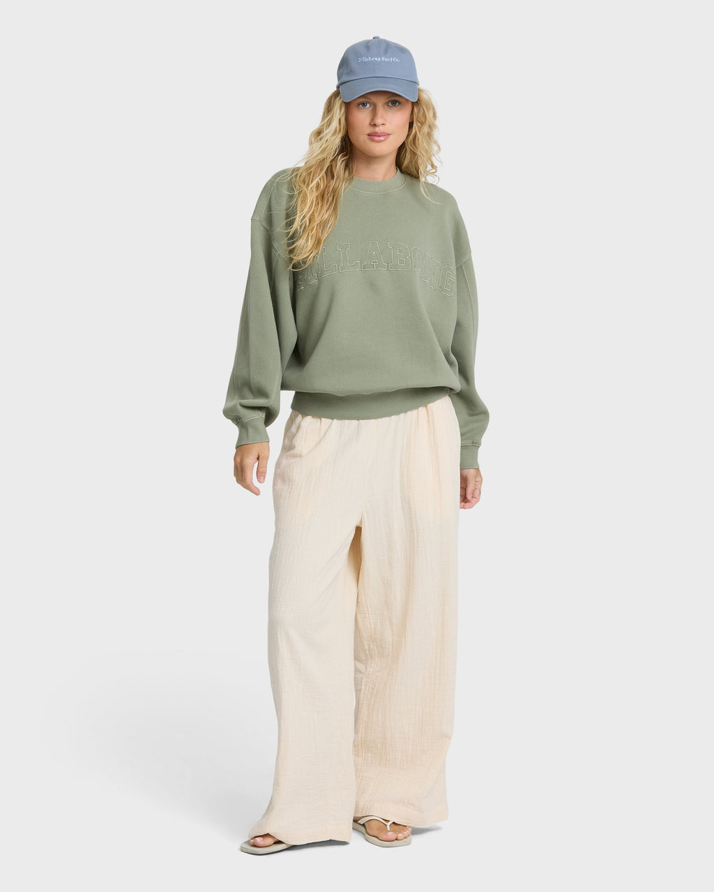 Follow Me Elastic Waist Pants - Dove