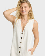 Waves Call Romper - Salt Crystal
