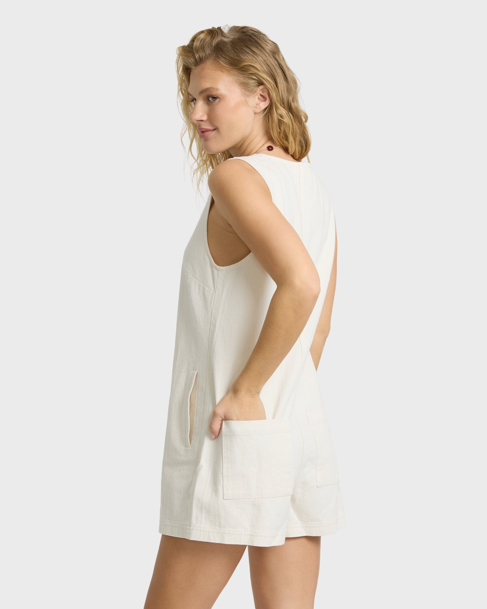 Waves Call Romper - Salt Crystal