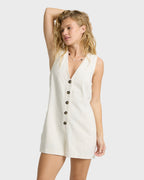 Waves Call Romper - Salt Crystal