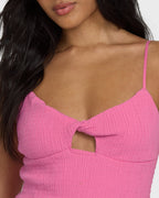 Crystal Clear Mini Dress - Guava