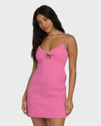 Crystal Clear Mini Dress - Guava