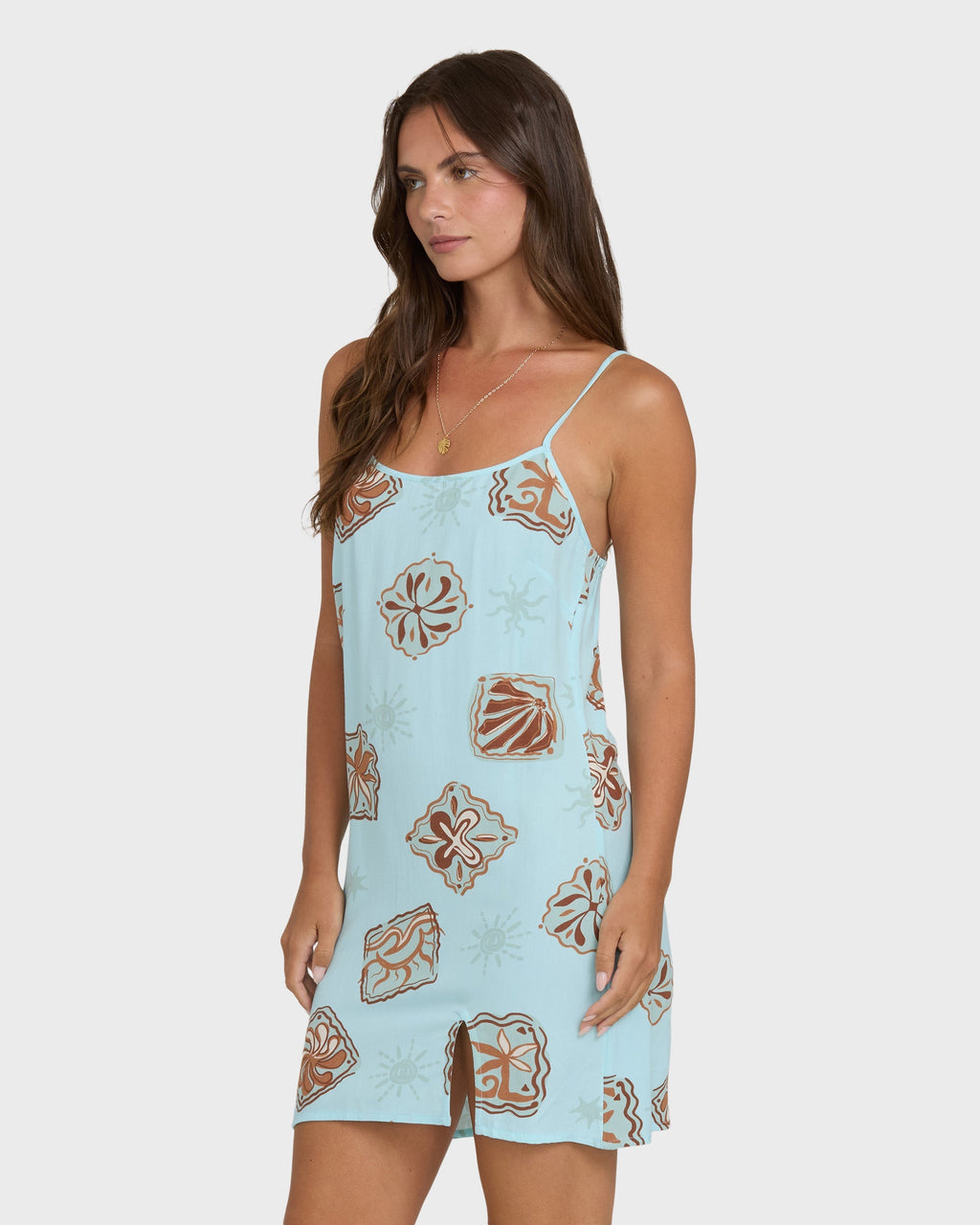 Tidal Crush Mini Dress - Clearwater