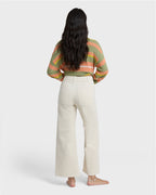 Free Fall High-Waist Twill Pants - Sea Salt
