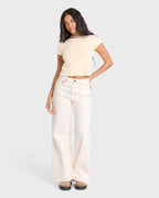 Free Fall Flare 5-Pocket Pants - Sea Salt