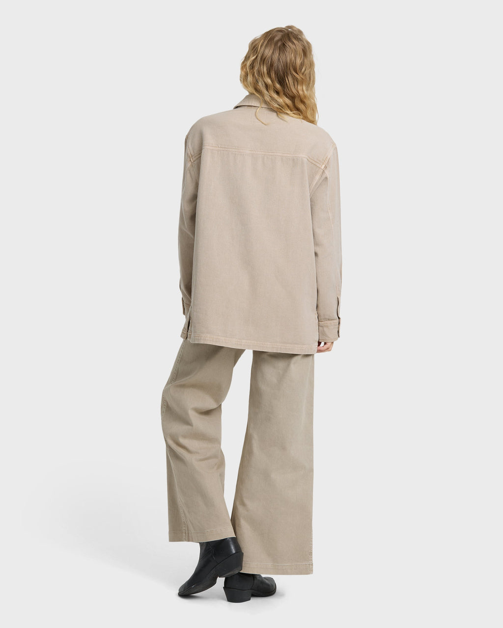 Rival Wide Leg Pants - Cobblestone
